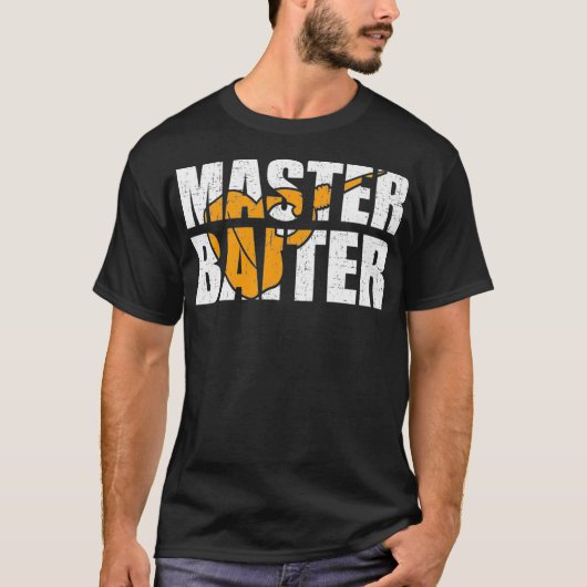 マスターベイターマグネット魚釣りプレミアム Tシャツ (正面)