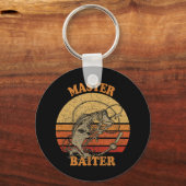 マスターベイターヴィンテージベース魚釣りおもしろいキャンピングT キーホルダー (正面)