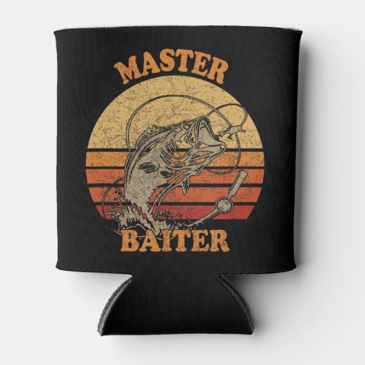 マスターベイターヴィンテージベース魚釣りおもしろいキャンピングT 缶クーラー (正面)