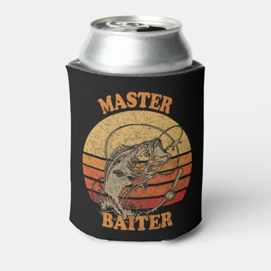 マスターベイターヴィンテージベース魚釣りおもしろいキャンピングT 缶クーラー (缶裏面)