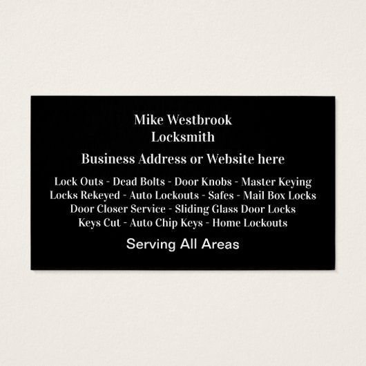 マスターロックスミスプロフェッショナル名刺 (裏面)