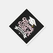 マスター学位取得のママ卒業 スタンダードカクテルナプキン (角)