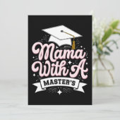 マスター学位取得のママ卒業 招待状 (スタンド正面)