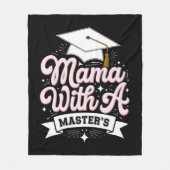 マスター学位取得の母の卒業式 フリースブランケット (正面)