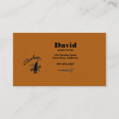 マスター理容師スタイリストブラック&金ゴールド名刺 名刺 (裏面)