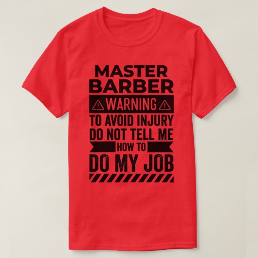 マスター警告理容師クラシックのTシャツ Tシャツ (デザイン正面)