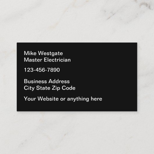 マスター電気工事士サービスの両面 名刺 (裏面)
