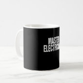 マスター電気技師イベント機器設定チーム コーヒーマグカップ (正面左)