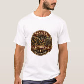 マスター電気技師 EST 1947 ヴィンテージバッジ Tシャツ (正面)