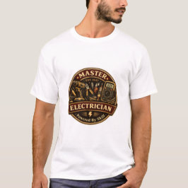マスター電気技師 EST 1947 ヴィンテージバッジ Tシャツ