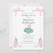 マスター1年目の誕生日パーティー招待状 招待状 (正面)