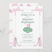 マスター1年目の誕生日パーティー招待状 招待状 (正面/裏面)