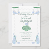 マスター1年目の誕生日パーティー招待状 招待状 (正面)