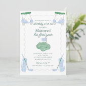 マスター1年目の誕生日パーティー招待状 招待状 (スタンド正面)