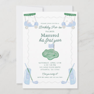 マスター1年目の誕生日パーティー招待状 招待状