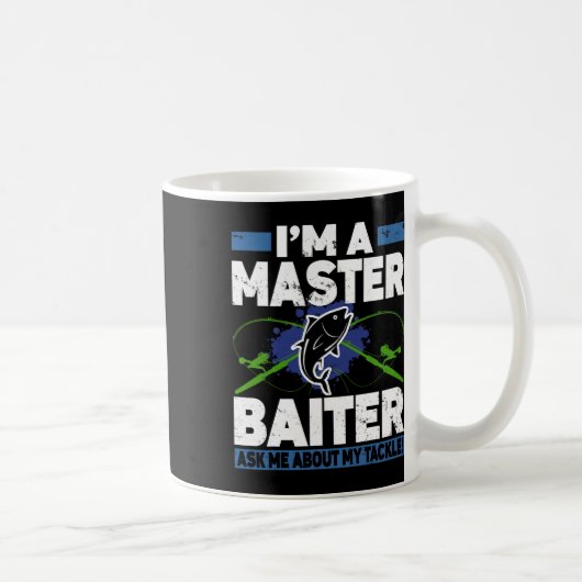 マスター・イターTシャツ 楽しい釣り 釣り人 魚 コーヒーマグカップ (右)
