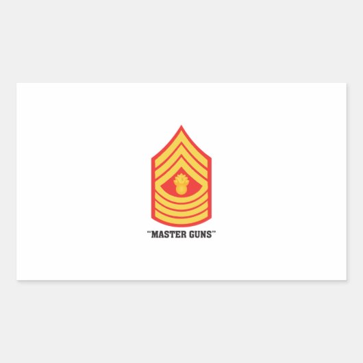 マスター・ガン 長方形シール (正面)