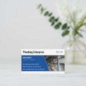 マスター・プラマー |ハンディマンシルバー深いブルー 名刺 (スタンド正面)