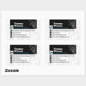 マスター・プラマー |ハンディマン名刺 長方形シール (シート)