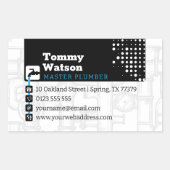 マスター・プラマー |ハンディマン名刺 長方形シール (正面)