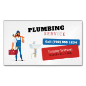 マスター・プラマー |ハンディマン マグネット名刺 (正面)