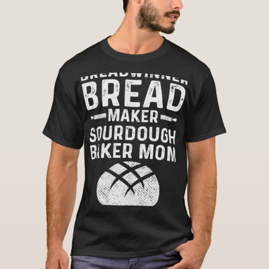 マスター・ベイカー・ママ大黒柱パン・メーカー・ソース生地 Tシャツ (正面)