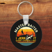 マスター・ベイター私はいつも魚のために私のロッドを引っ張っている キーホルダー (正面)