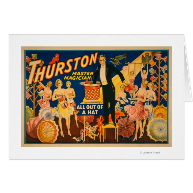 マスター・マジシャン・サーストン「Out of a Hat」魔法 (正面横)