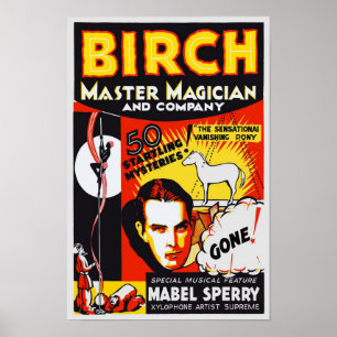 マスター・マジシャン 1930年 ビンテージ広告 ポスター