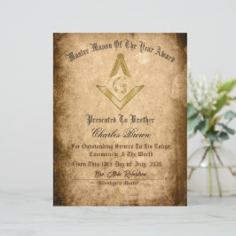 マスター・メイソン・オブ・ザ・イヤー証明書