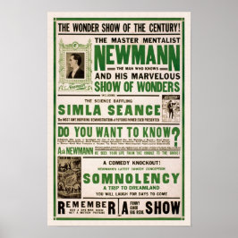 マスター・メンタリスト、1930。ヴィンテージ ポスター