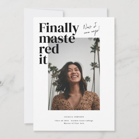 マスター!卒業写真の発表 招待状 (正面)