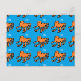 マスターC..M.F.Bによるオレンジ色の小さなタコ ポストカード