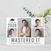 マスターItフォトマスターズ学位の卒業パーティー 招待状 (スタンド正面)