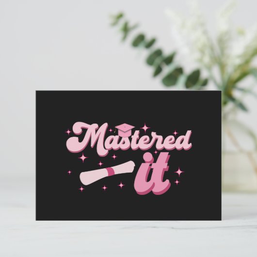 マスターItマスターズ学位MBA卒業 サンキューカード (スタンド正面)