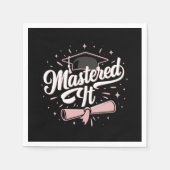マスターItマスターズ学位MBA卒業 スタンダードカクテルナプキン (正面)