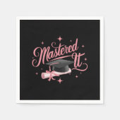 マスターItマスターズ学位MBA卒業 スタンダードカクテルナプキン (正面)