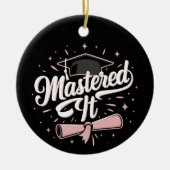 マスターItマスターズ学位MBA卒業 セラミックオーナメント (正面)
