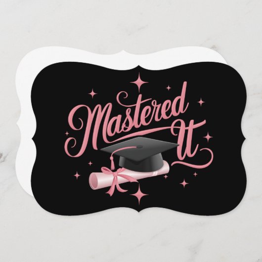 マスターItマスターズ学位MBA卒業 ノートカード (正面/裏面)