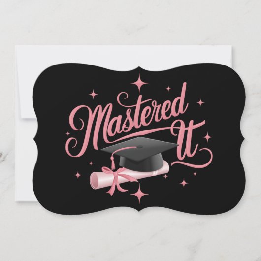 マスターItマスターズ学位MBA卒業 ノートカード (正面)