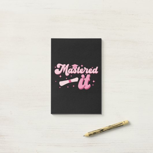 マスターItマスターズ学位MBA卒業 ポストイット (デスク上)