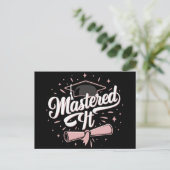 マスターItマスターズ学位MBA卒業 ポストカード (スタンド正面)