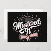 マスターItマスターズ学位MBA卒業 ポストカード (正面/裏面)