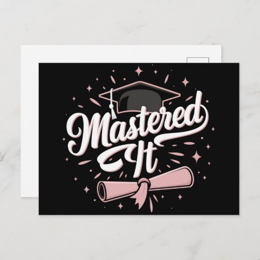 マスターItマスターズ学位MBA卒業 ポストカード (正面/裏面)