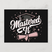マスターItマスターズ学位MBA卒業 ポストカード (正面)