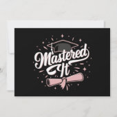 マスターItマスターズ学位MBA卒業 招待状 (正面)