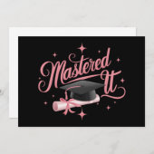 マスターItマスターズ学位MBA卒業 招待状 (正面/裏面)