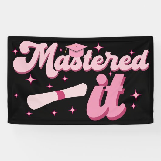 マスターItマスターズ学位MBA卒業 横断幕 (横)