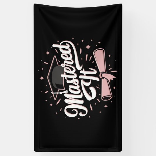 マスターItマスターズ学位MBA卒業 横断幕 (縦)