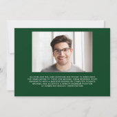 マスターIt写真マスターズ学位グリーン卒業 案内状 (裏面)